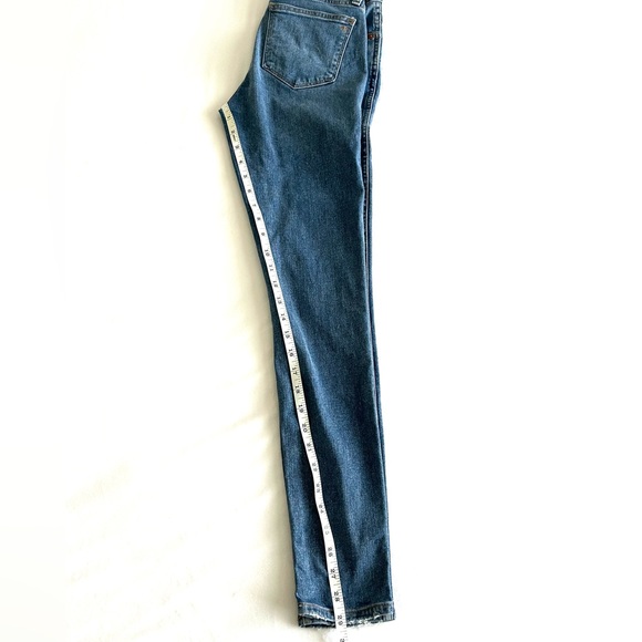 Madewell 10" High-Rise Button Front Blue Denim Skinny Jeans - Picture 11 of 11